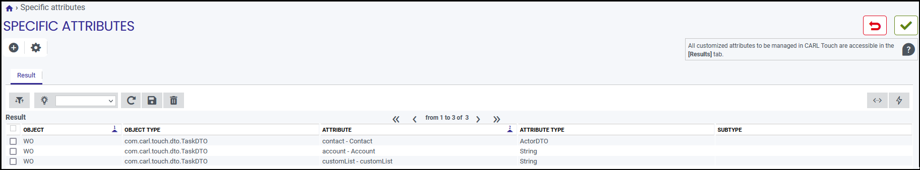 Attributs Specifiques