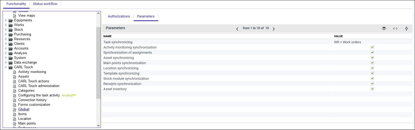 OptionsSynchronisation