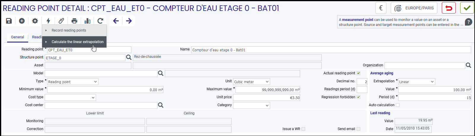 calcul extrapolation